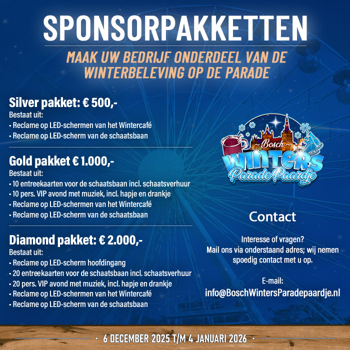 Brochure sponsormogelijkheden Bosch Winters Paradepaardje